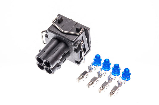 Connector weiblich 4 polig mit Einzeladerabdichtungen & Crimpverbinder CSF12275