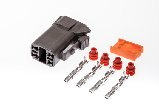 Connector weiblich 4 polig mit Einzeladerabdichtungen & Crimpverbinder CSF12277
