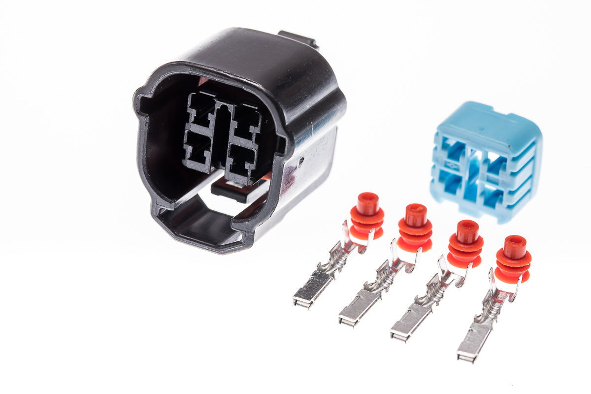 Connector weiblich 4 polig mit Einzeladerabdichtungen & Crimpverbinder CSF12281