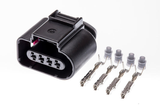Connector weiblich 4 polig mit Einzeladerabdichtungen & Crimpverbinder CSF12287