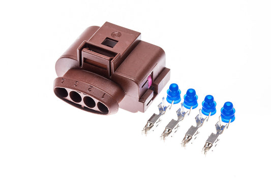Connector weiblich 4 polig mit Einzeladerabdichtungen & Crimpverbinder CSF12290