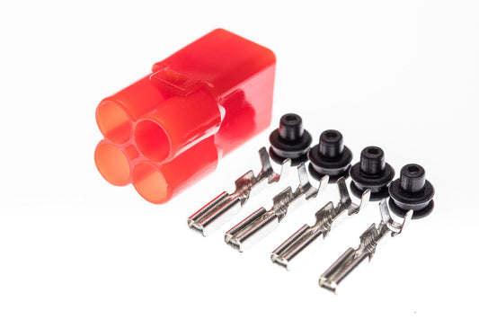 Connector weiblich 4 polig mit Einzeladerabdichtungen & Crimpverbinder CSF12297