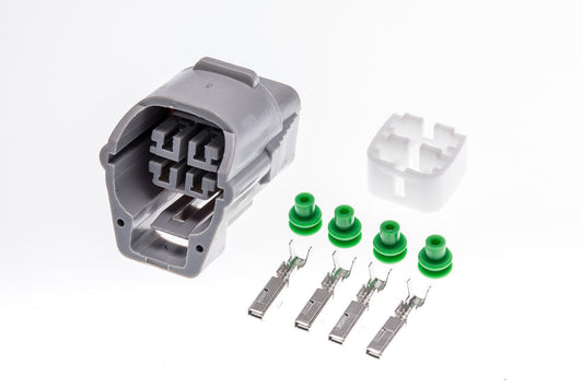 Connector weiblich 4 polig mit Einzeladerabdichtungen & Crimpverbinder CSF12305