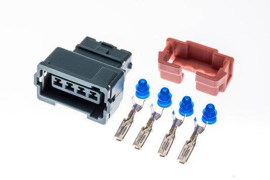 Connector weiblich 4 polig mit Einzeladerabdichtungen & Crimpverbinder CSF12306