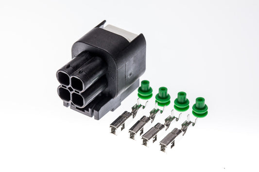 Connector weiblich 4 polig mit Einzeladerabdichtungen & Crimpverbinder CSF12313