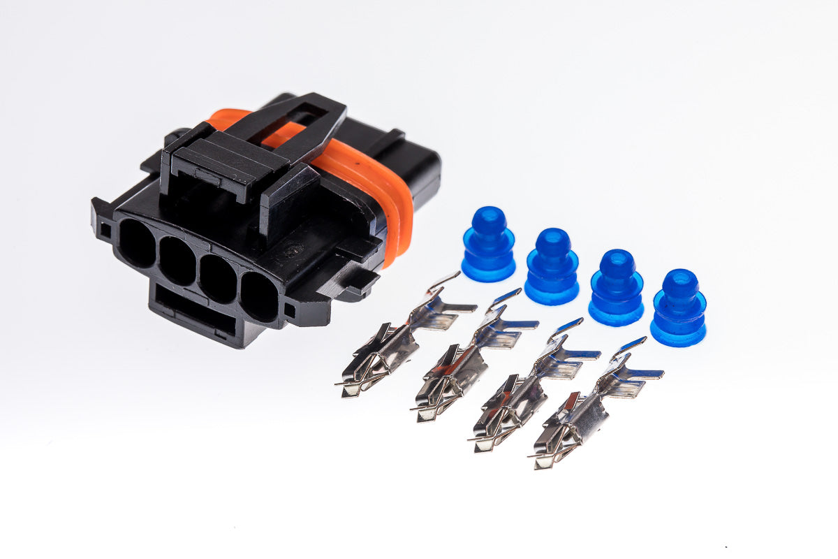 Connector weiblich 4 polig mit Einzeladerabdichtungen & Crimpverbinder CSF12318
