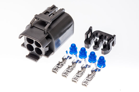 Connector weiblich 4 polig mit Einzeladerabdichtungen & Crimpverbinder CSF12326