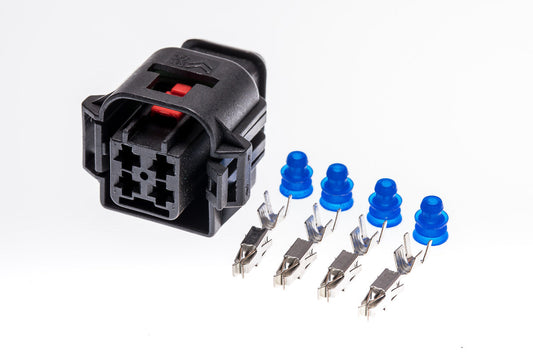 Connector weiblich 4 polig mit Einzeladerabdichtungen & Crimpverbinder CSF12327