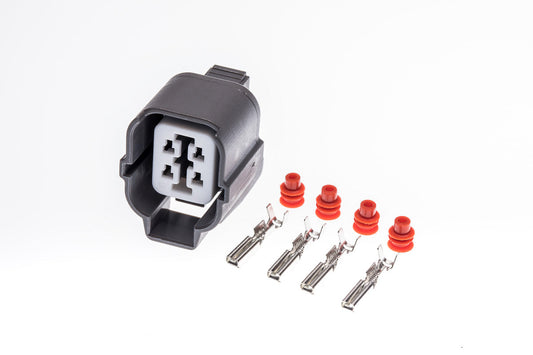 Connector weiblich 4 polig mit Einzeladerabdichtungen & Crimpverbinder CSF12330