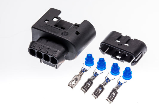 Connector weiblich 4 polig mit Einzeladerabdichtungen & Crimpverbinder CSF12333