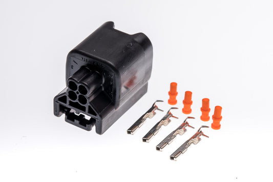 Connector weiblich 4 polig mit Einzeladerabdichtungen & Crimpverbinder CSF12339