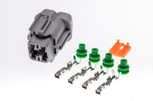 Connector weiblich 4 polig mit Einzeladerabdichtungen & Crimpverbinder CSF12341