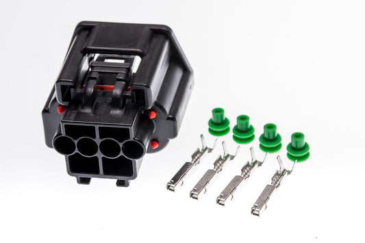 Connector weiblich 4 polig mit Einzeladerabdichtungen & Crimpverbinder CSF12345
