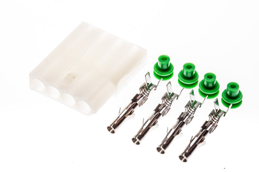 Connector weiblich 4 polig mit Einzeladerabdichtungen & Crimpverbinder CSF12351