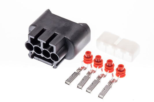 Connector weiblich 4 polig mit Einzeladerabdichtungen & Crimpverbinder CSF12360