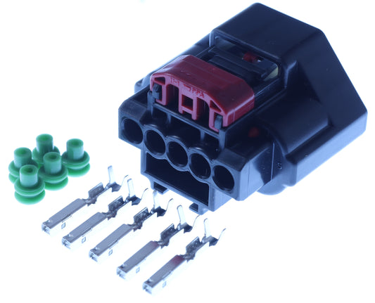 Connector weiblich 5 polig mit Einzeladerabdichtungen & Crimpverbinder CSF12390