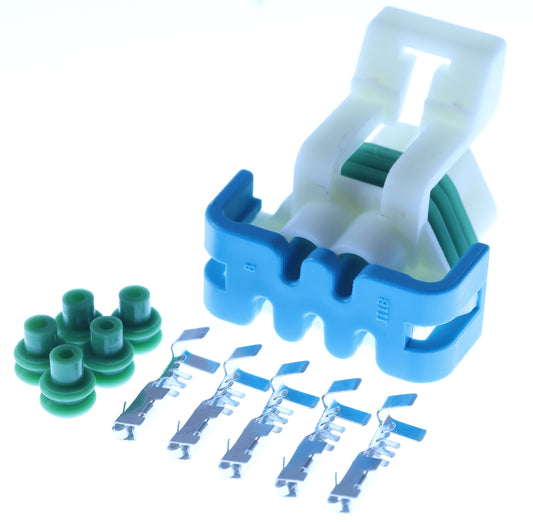Connector weiblich 5 polig mit Einzeladerabdichtungen & Crimpverbinder CSF12398