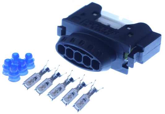 Connector weiblich 5 polig mit Einzeladerabdichtungen & Crimpverbinder CSF12421