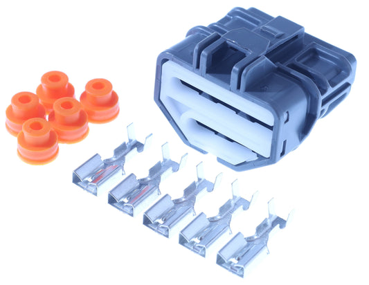 Connector weiblich 5 polig mit Einzeladerabdichtungen & Crimpverbinder CSF12460