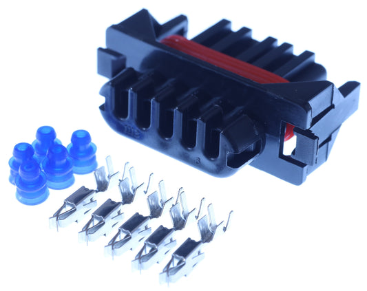 Connector weiblich 5 polig mit Einzeladerabdichtungen & Crimpverbinder CSF12473
