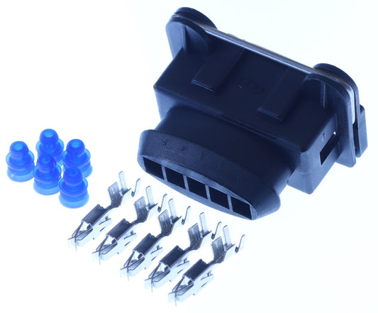 Connector weiblich 5 polig mit Einzeladerabdichtungen & Crimpverbinder CSF12478