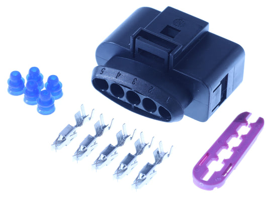 Connector weiblich 5 polig mit Einzeladerabdichtungen & Crimpverbinder CSF12484