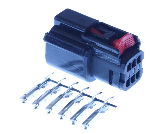 Connector weiblich 6 polig mit Crimpverbinder CSF12593