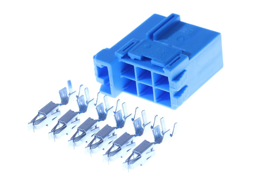 Connector weiblich 6 polig mit Crimpverbinder CSF12596