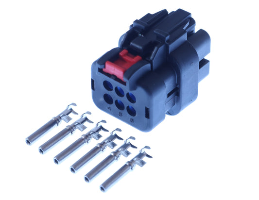 Connector weiblich 6 polig mit Crimpverbinder CSF12597