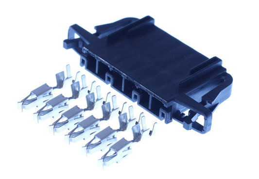 Connector weiblich 6 polig mit Crimpverbinder CSF12599