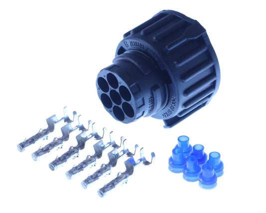 Connector weiblich 6 polig mit Einzeladerabdichtungen & Crimpverbinder CSF12609