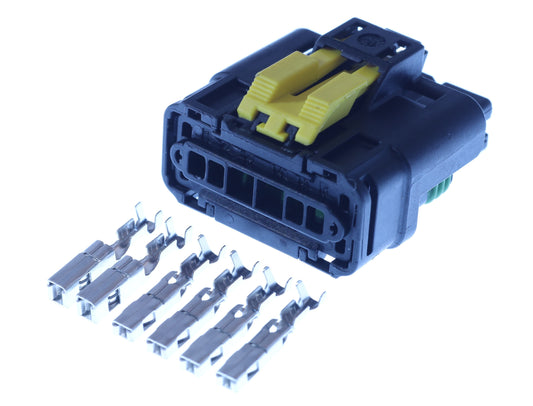 Connector weiblich 6 polig mit Crimpverbinder CSF12615