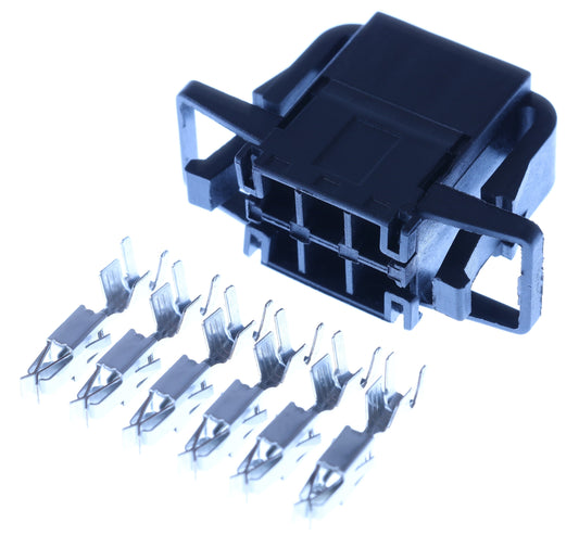 Connector weiblich 6 polig mit Crimpverbinder CSF12621