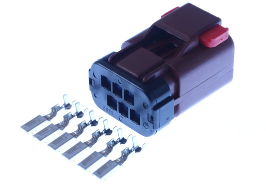 Connector weiblich 6 polig mit Crimpverbinder CSF12631