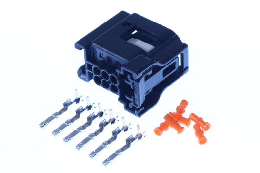 Connector weiblich 6 polig mit Einzeladerabdichtungen & Crimpverbinder CSF12633