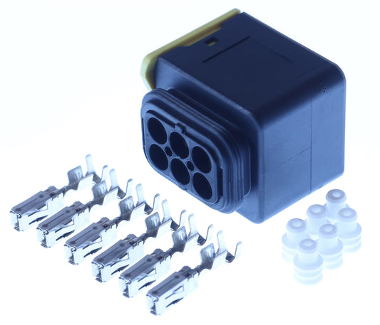 Connector weiblich 6 polig mit Einzeladerabdichtungen & Crimpverbinder CSF12635
