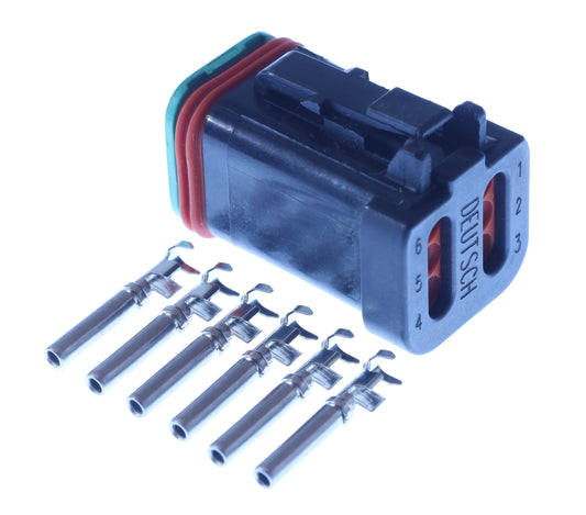 Connector weiblich 6 polig mit Crimpverbinder CSF12638
