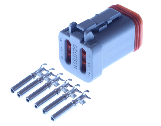 Connector weiblich 6 polig mit Crimpverbinder CSF12641