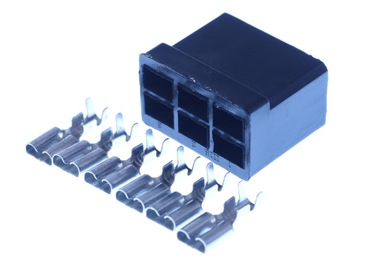 Connector weiblich 6 polig mit Crimpverbinder CSF12643
