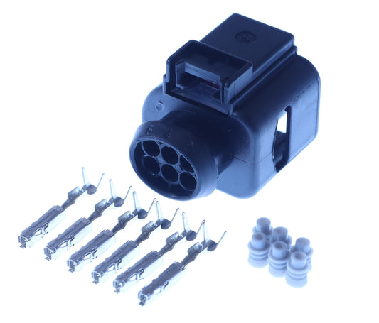 Connector weiblich 6 polig mit Einzeladerabdichtungen & Crimpverbinder CSF12656