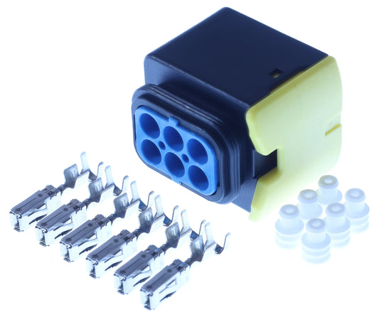 Connector weiblich 6 polig mit Einzeladerabdichtungen & Crimpverbinder CSF12657