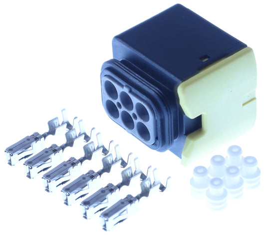 Connector weiblich 6 polig mit Einzeladerabdichtungen & Crimpverbinder CSF12659