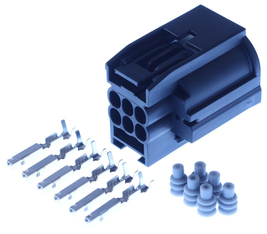 Connector weiblich 6 polig mit Einzeladerabdichtungen & Crimpverbinder CSF12662