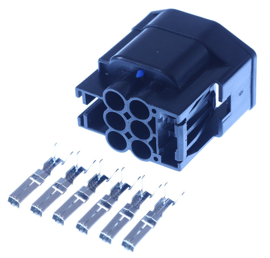 Connector weiblich 6 polig mit Einzeladerabdichtungen & Crimpverbinder CSF12669