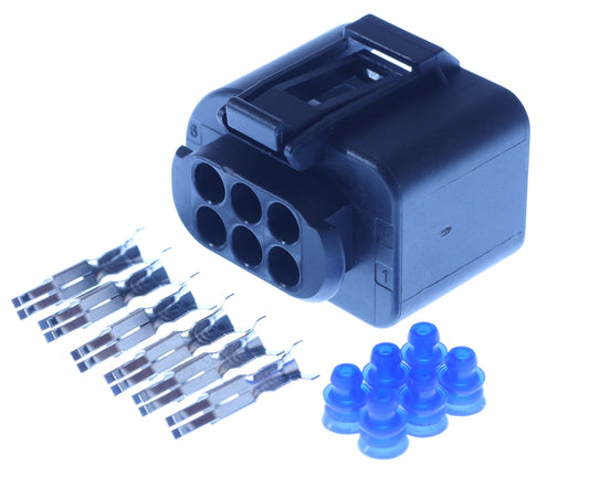 Connector weiblich 6 polig mit Einzeladerabdichtungen & Crimpverbinder CSF12674