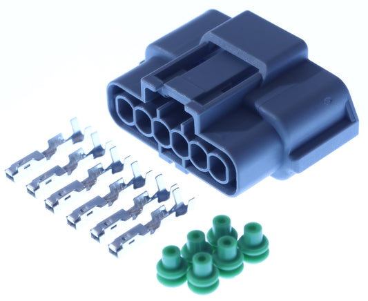 Connector weiblich 6 polig mit Einzeladerabdichtungen & Crimpverbinder CSF12688