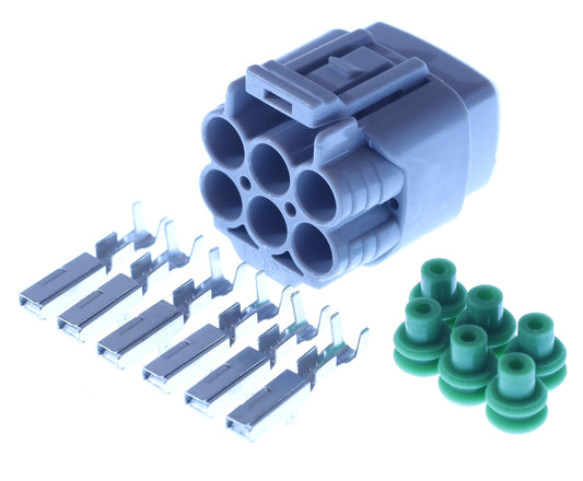 Connector weiblich 6 polig mit Einzeladerabdichtungen & Crimpverbinder CSF12694
