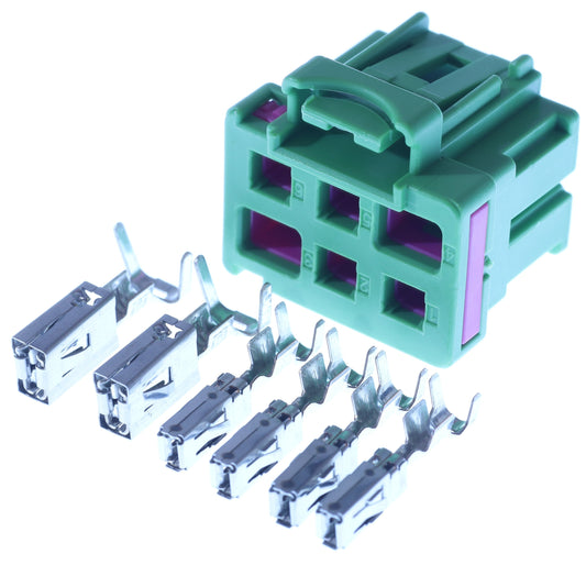 Connector weiblich 6 polig mit Crimpverbinder CSF12696
