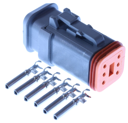 Connector weiblich 6 polig mit Crimpverbinder CSF12704