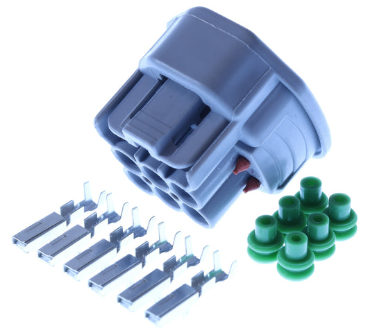 Connector weiblich 6 polig mit Einzeladerabdichtungen & Crimpverbinder CSF12706